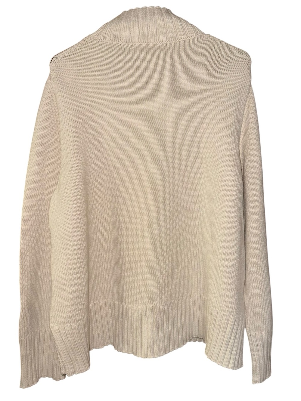 J. Crew Cozy Cotton Cream Turtleneck Sweater women’s sz XXL cotton Relaxed fit - Picture 8 of 13